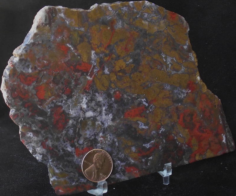 Red/Orange & Yellow Top Notch Agate Slab